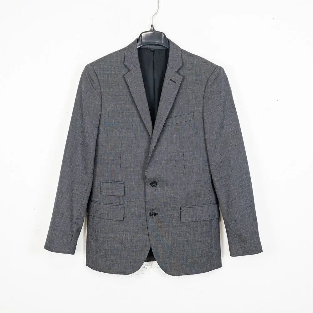 J.Crew Ludlow Italian Wool cotton Suit Charcoal Birdseye 38R 32x34